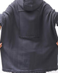 【studio b3】 UNISEX OVERSIZED COTTON SWEAT HOODIE SHB2161_BLACK