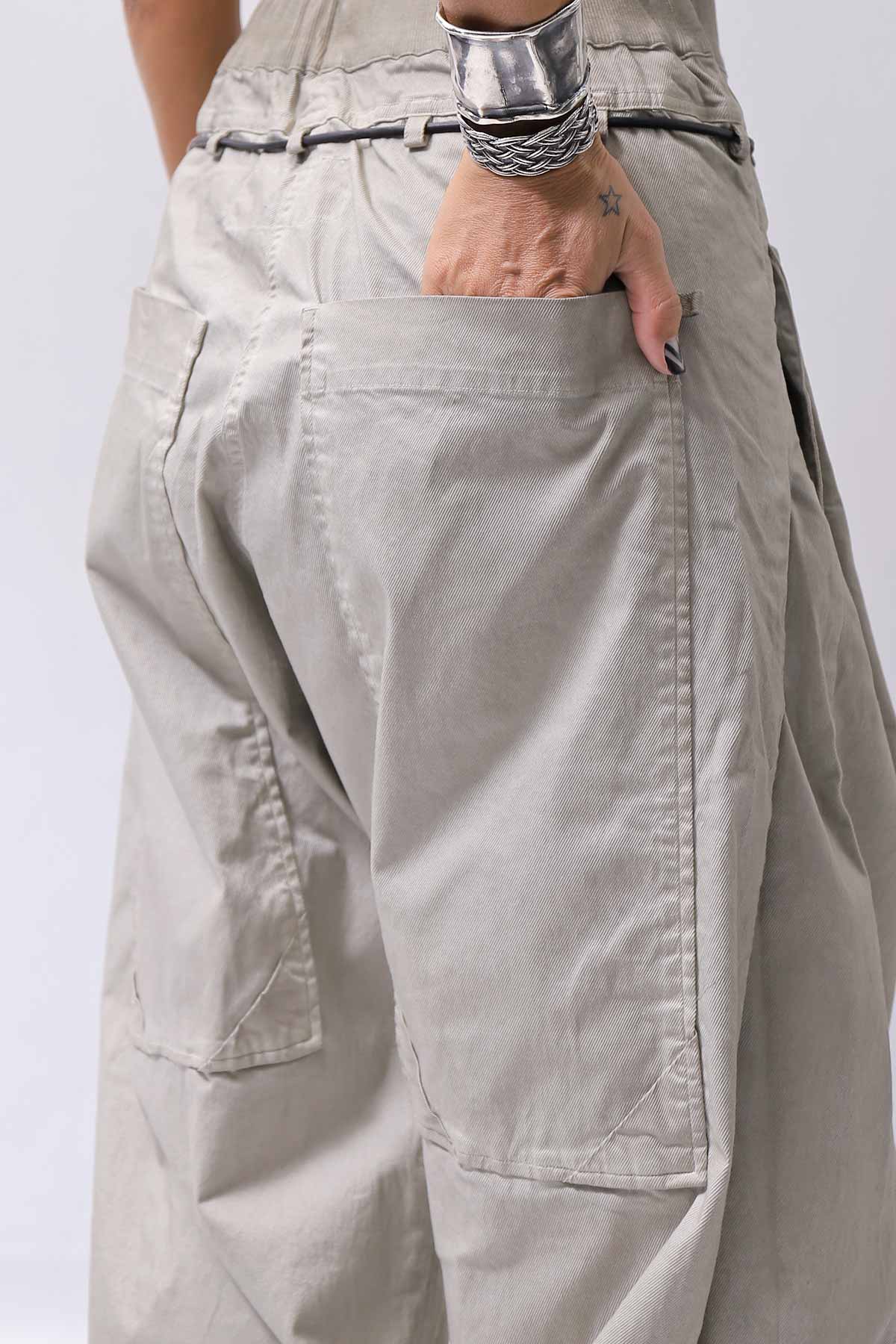 【RUNDHOLZ】 UNISEX SIDE TUCK ICONIC COTTON PANTS_SAND CLOUD