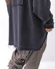 【studio b3】 UNISEX OVERSIZED COTTON SWEAT HOODIE SHB2161_BLACK