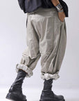 【RUNDHOLZ】 UNISEX SIDE TUCK ICONIC COTTON PANTS_SAND CLOUD