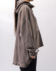 【studio b3】 UNISEX OVERSIZED COTTON SWEAT HOODIE SHB2161_TRUFFLE OLD DYE