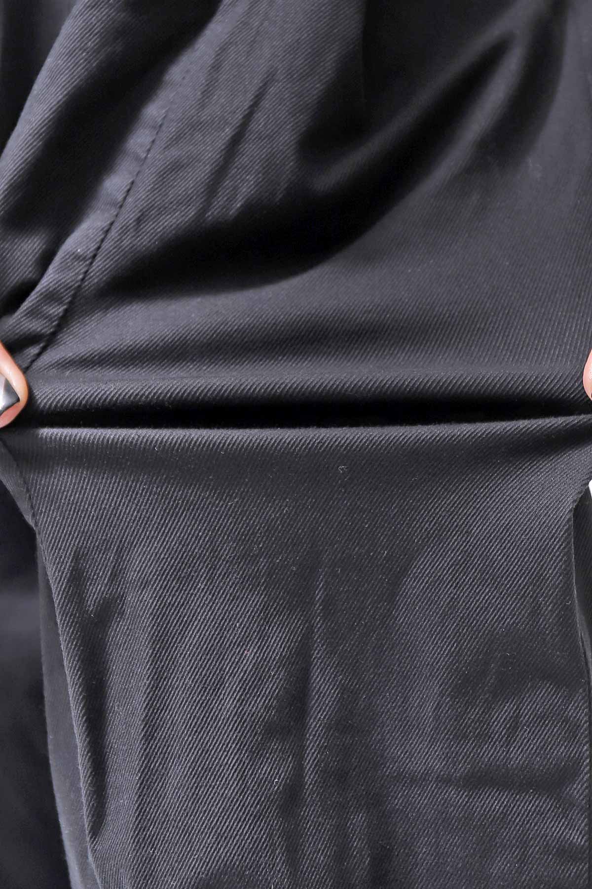 【RUNDHOLZ】 UNISEX SIDE TUCK ICONIC COTTON PANTS_BLACK