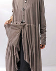【studio b3】 ASYMMETRY TUNIC TOPS SHB2219_TRUFFLE OLD DYE