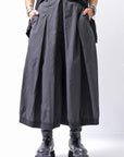 【RUNDHOLZ】 FRONT TUCK WIDE COTTON PANTS_BLACK