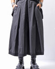 【RUNDHOLZ】 FRONT TUCK WIDE COTTON PANTS_BLACK