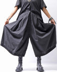【RUNDHOLZ】 FRONT TUCK WIDE COTTON PANTS_BLACK
