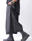 【RUNDHOLZ】 FRONT TUCK WIDE COTTON PANTS_BLACK