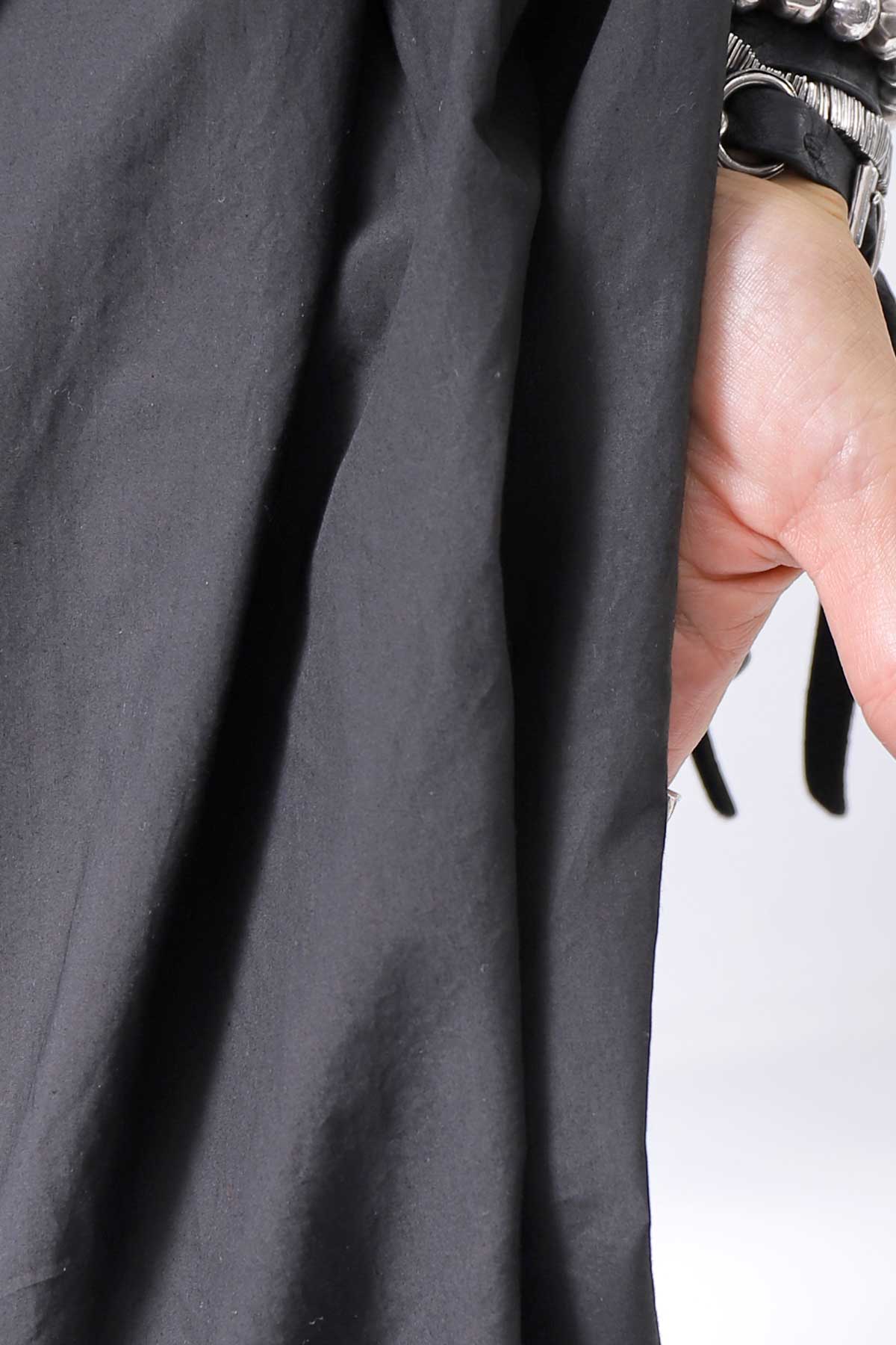 【RUNDHOLZ】 FRONT TUCK WIDE COTTON PANTS_BLACK