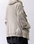 【RUNDHOLZ】 UNISEX DOUBLE LAYERED ZIP-UP HOODIE_SAND CLOUD