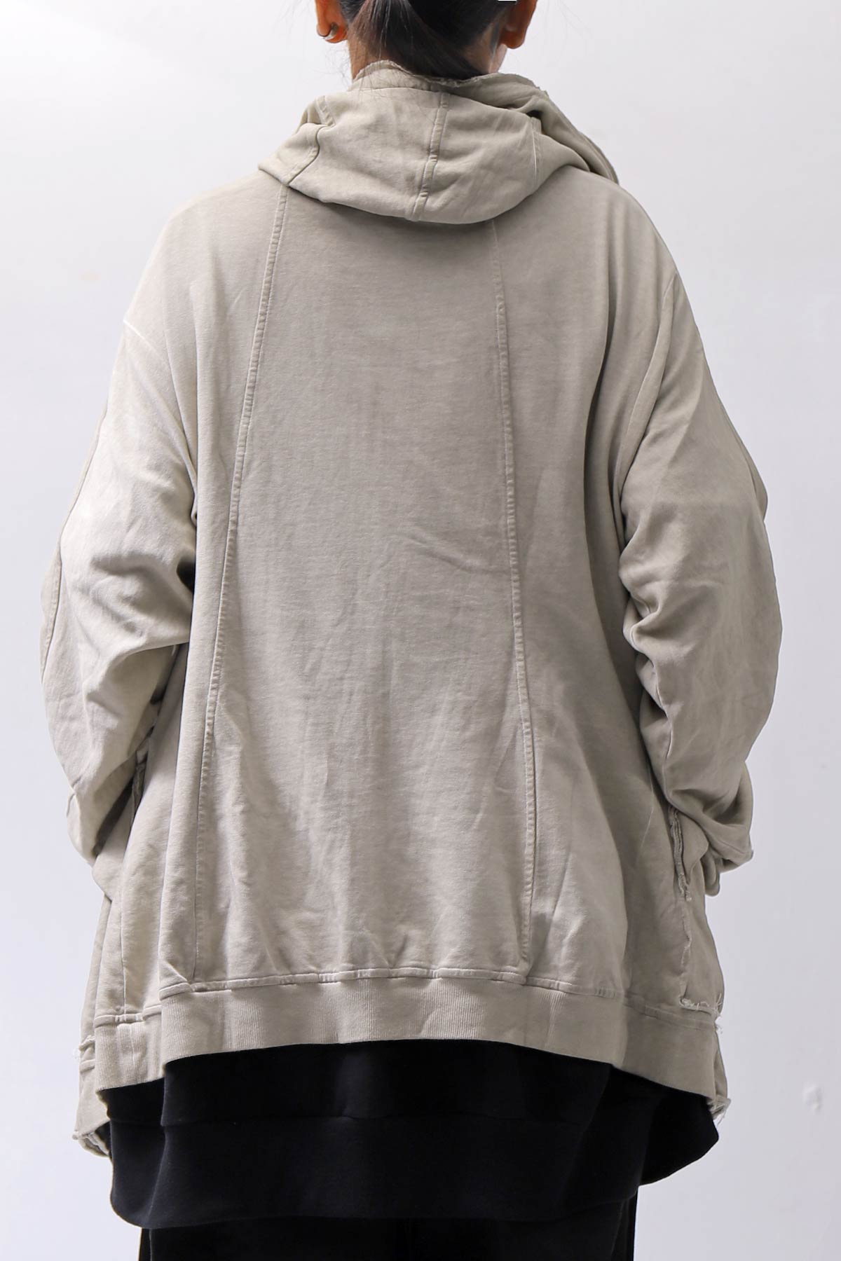 【RUNDHOLZ】 UNISEX DOUBLE LAYERED ZIP-UP HOODIE_SAND CLOUD