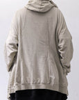 【RUNDHOLZ】 UNISEX DOUBLE LAYERED ZIP-UP HOODIE_SAND CLOUD