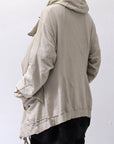 【RUNDHOLZ】 UNISEX DOUBLE LAYERED ZIP-UP HOODIE_SAND CLOUD