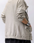 【RUNDHOLZ】 UNISEX DOUBLE LAYERED ZIP-UP HOODIE_SAND CLOUD