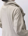 【RUNDHOLZ】 UNISEX DOUBLE LAYERED ZIP-UP HOODIE_SAND CLOUD