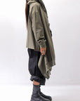 【bajra】 UNISEX 2WAY SWEAT ZIP-UP CARDIGAN 160QK03_MILITARY