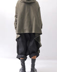 【bajra】 UNISEX 2WAY SWEAT ZIP-UP CARDIGAN 160QK03_MILITARY