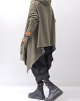 【bajra】 UNISEX 2WAY SWEAT ZIP-UP CARDIGAN 160QK03_MILITARY