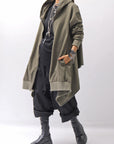 【bajra】 UNISEX 2WAY SWEAT ZIP-UP CARDIGAN 160QK03_MILITARY