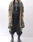 【bajra】 UNISEX 2WAY SWEAT ZIP-UP CARDIGAN 160QK03_MILITARY