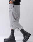 【studio b3】 UNSEX COTTON&SWEAT BOX SARROUEL PANTS RBB1974_PEARL OLD DYE