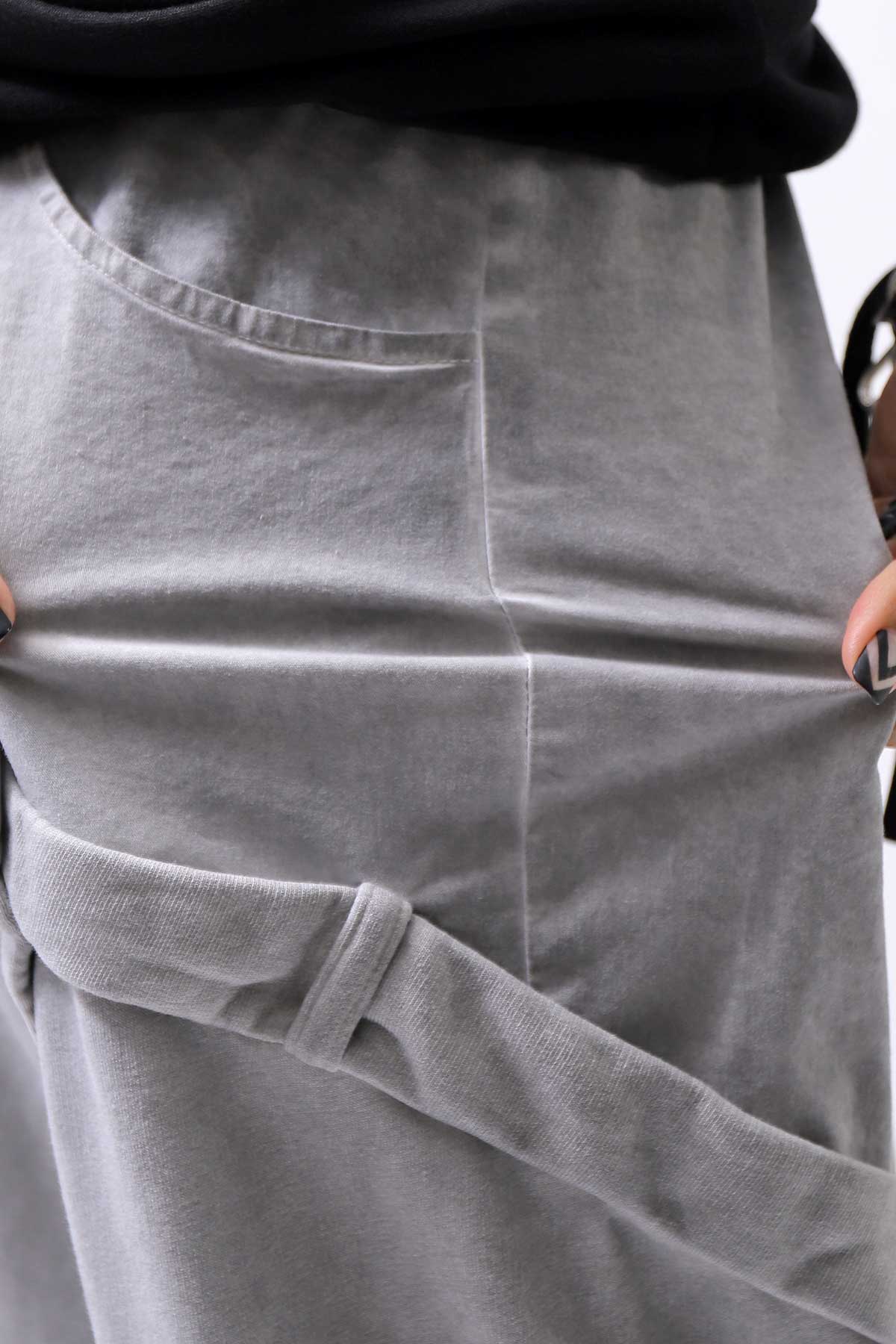 【studio b3】 UNSEX COTTON&SWEAT BOX SARROUEL PANTS RBB1974_PEARL OLD DYE