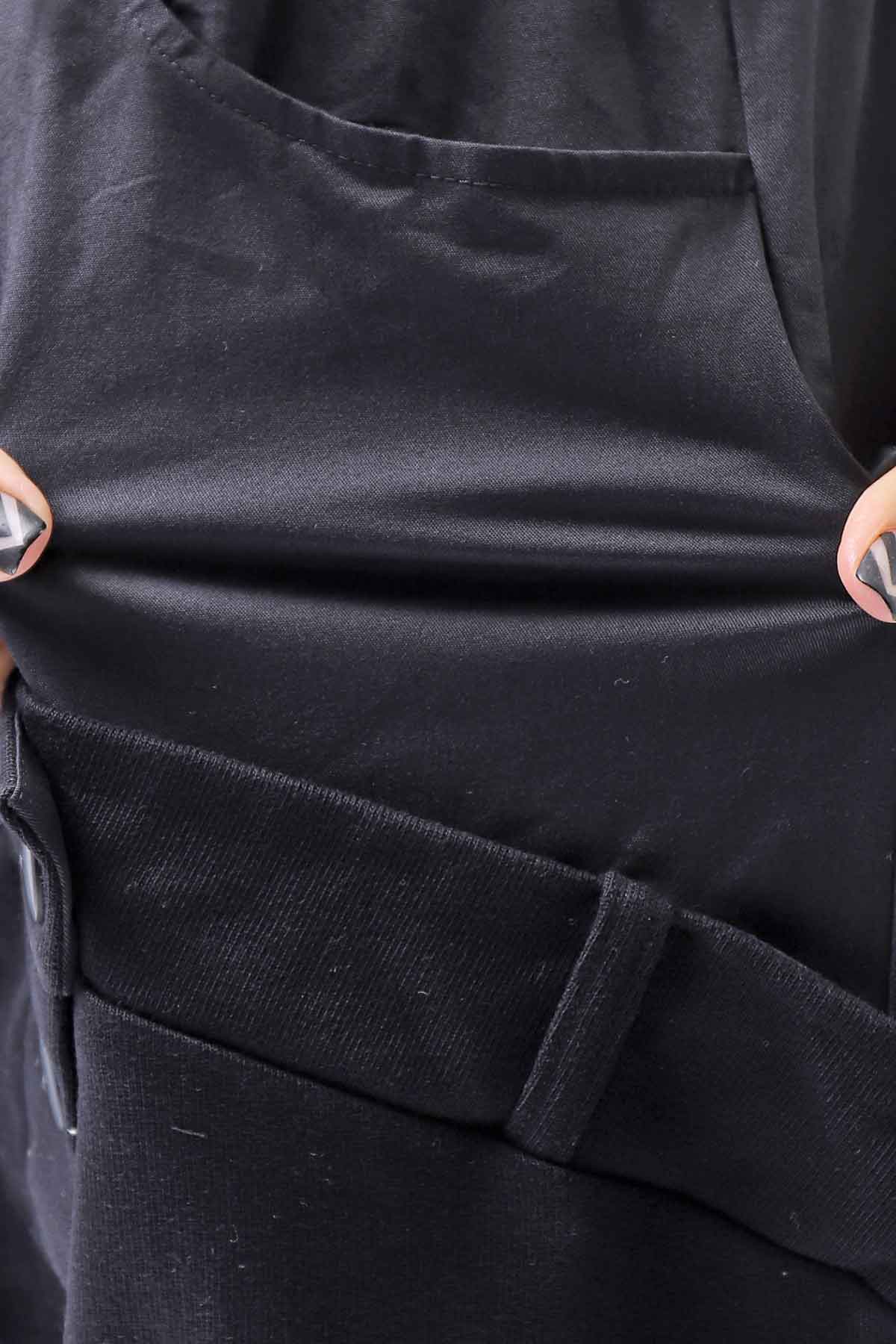 【studio b3】 UNSEX COTTON&SWEAT BOX SARROUEL PANTS RBB1974_BLACK