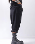【studio b3】 UNSEX COTTON&SWEAT BOX SARROUEL PANTS RBB1974_BLACK