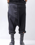 【studio b3】 UNSEX COTTON&SWEAT BOX SARROUEL PANTS RBB1974_BLACK