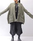 【Primordial is Primitive】 UNISEX STRETCH SHIRT BLOUSON 2026AL_MILITARY