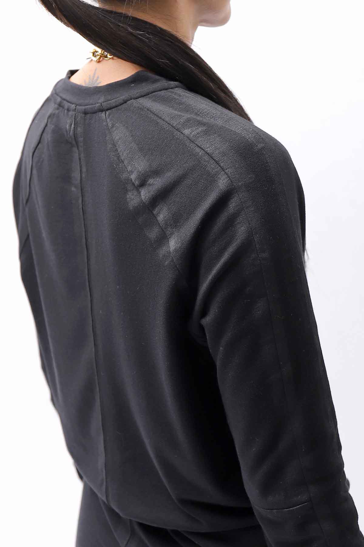 【thom/krom】 UNISEX COTTON MODAL PAINT LINE LONG SLEEVE TOP MTS907_BLACK