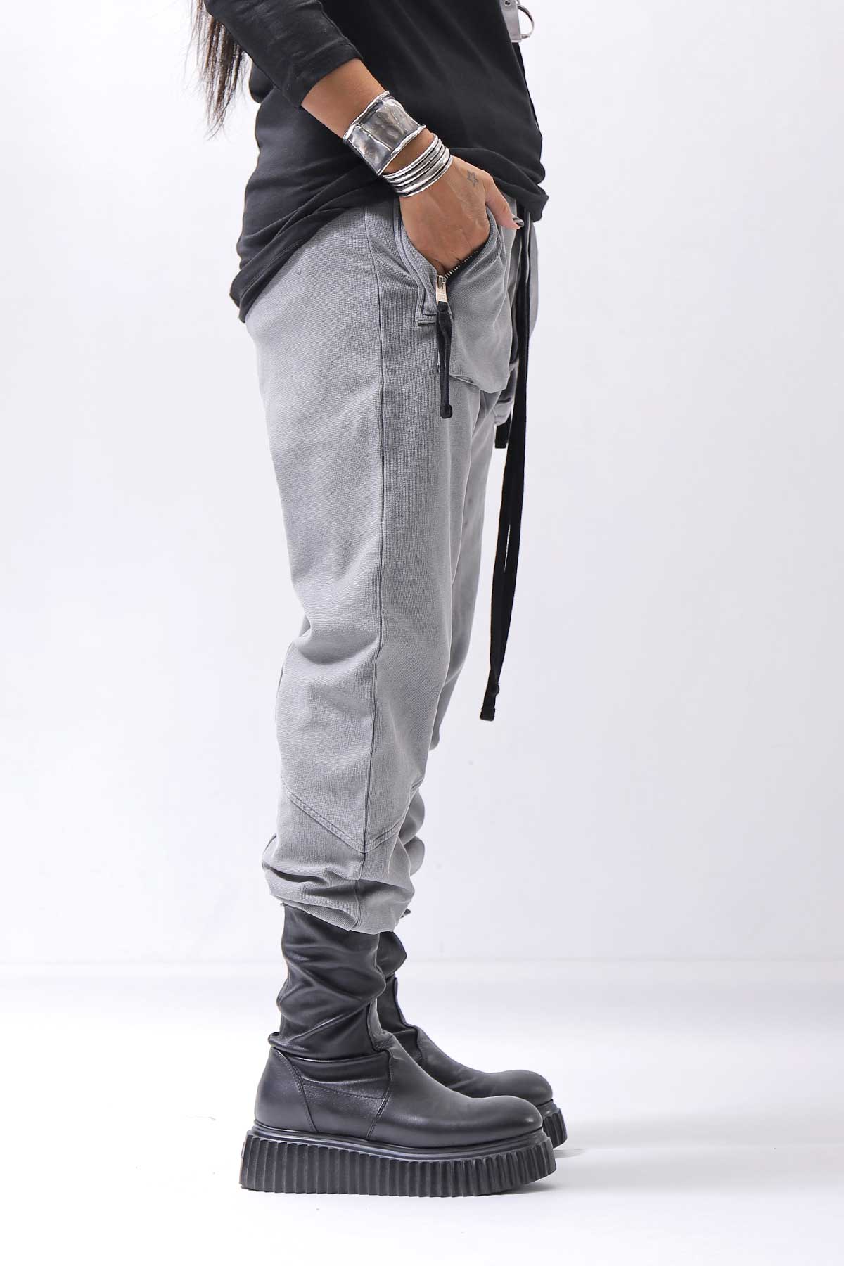 【thom/krom】 UNISEX COTTON RIB PANTS MST509_USED GREY