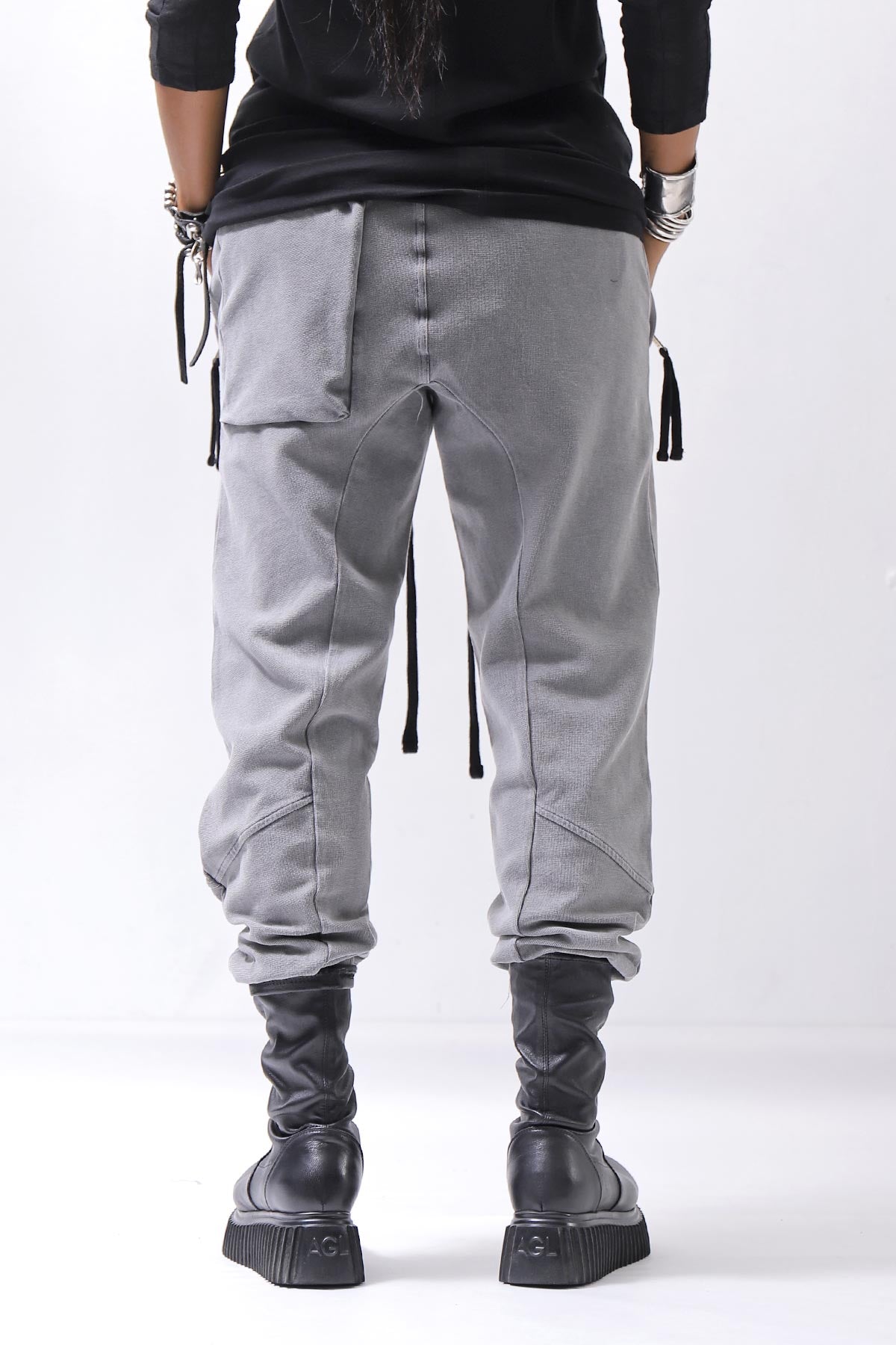 【thom/krom】 UNISEX COTTON RIB PANTS MST509_USED GREY