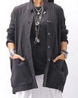 【Primordial is Primitive】 UNISEX STRETCH SHIRT BLOUSON 2026AL_BLACK