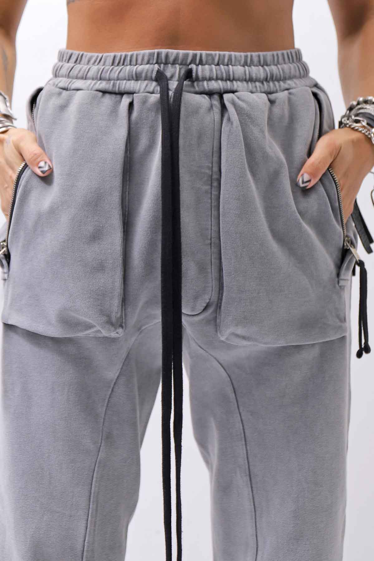 【thom/krom】 UNISEX COTTON RIB PANTS MST509_USED GREY