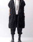 【NOSTRASANTISSIMA】 REVERSIBLE ECO FUR GILLET J114_BLACK