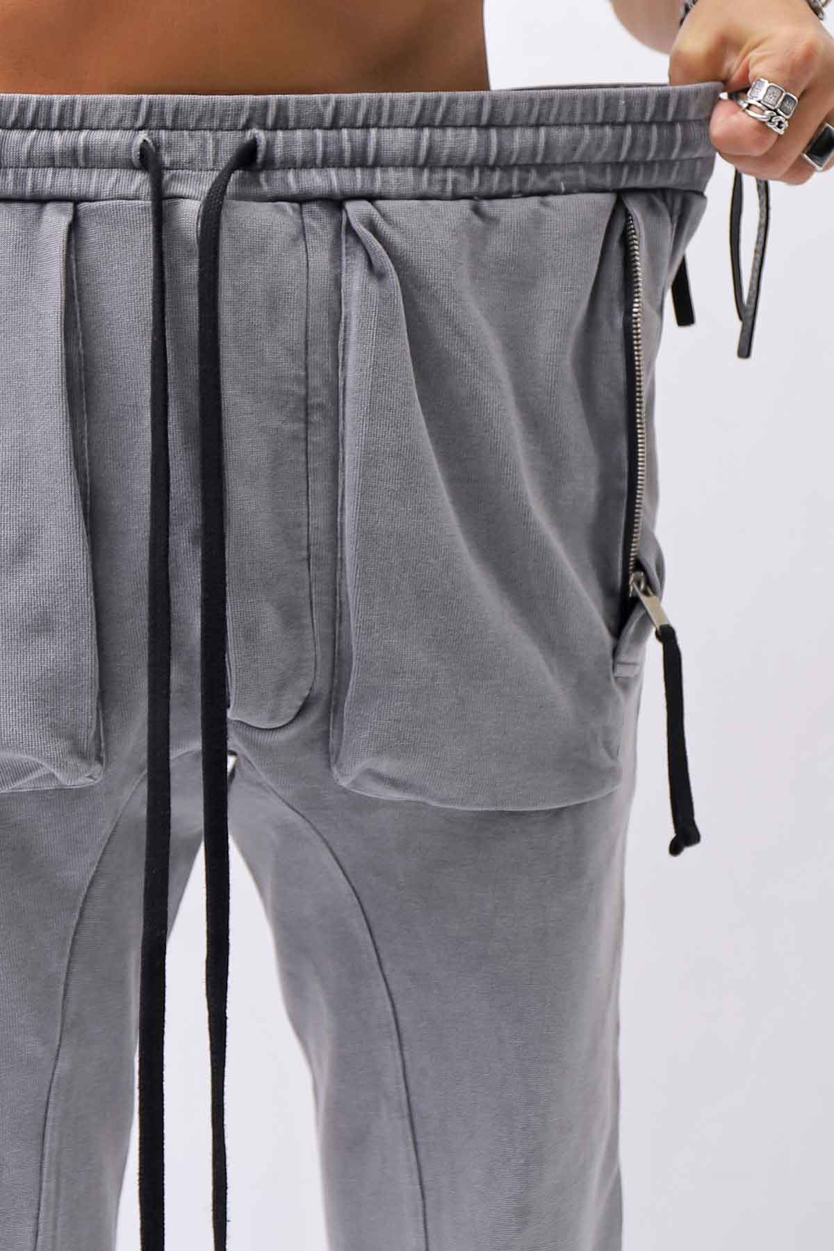 【thom/krom】 UNISEX COTTON RIB PANTS MST509_USED GREY