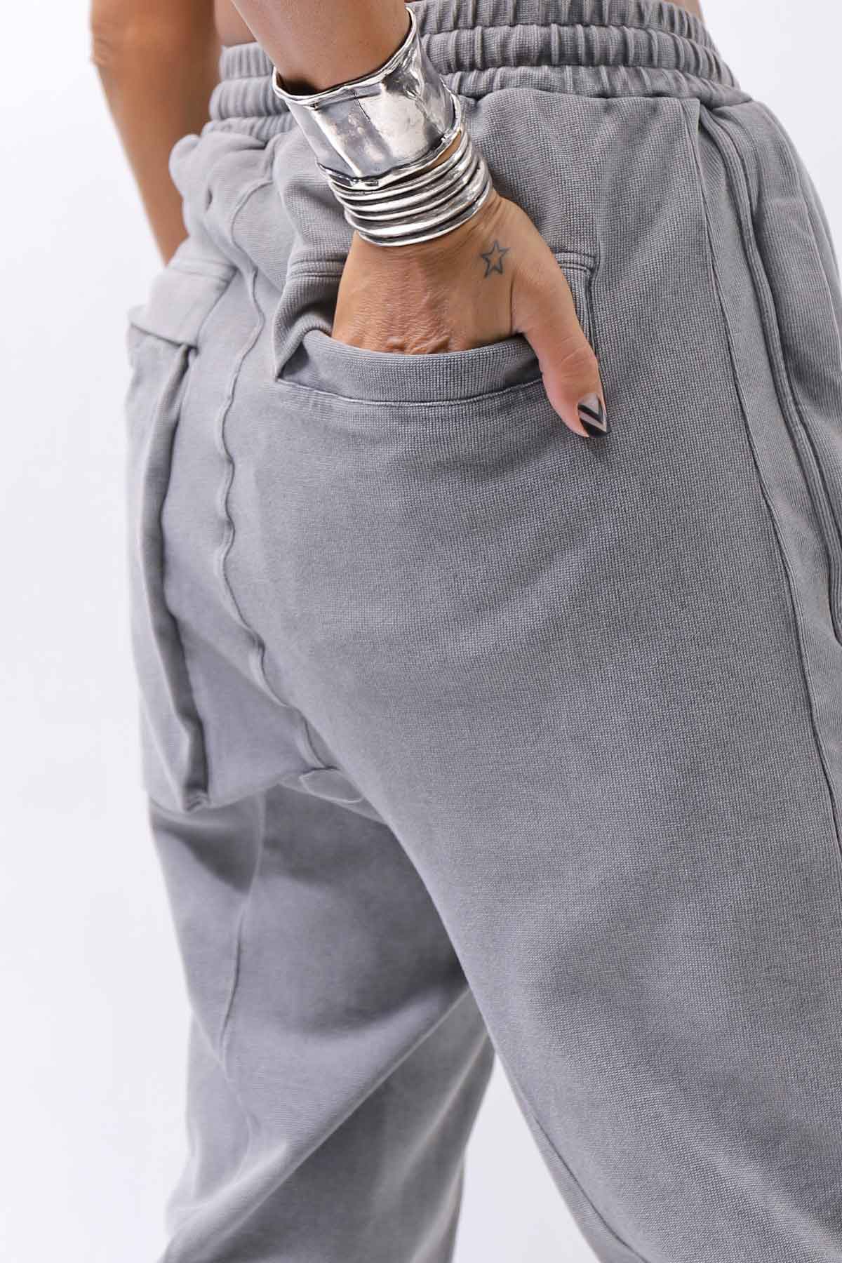 【thom/krom】 UNISEX COTTON RIB PANTS MST509_USED GREY