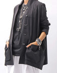 【Primordial is Primitive】 UNISEX STRETCH SHIRT BLOUSON 2026AL_BLACK