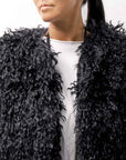 【NOSTRASANTISSIMA】 REVERSIBLE ECO FUR GILLET J114_BLACK