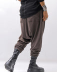 【studio b3】 UNISEX COTTON KNIT BOX SARROUEL RIBBED PANTS SHB2232_TRUFFLE