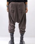 【studio b3】 UNISEX COTTON KNIT BOX SARROUEL RIBBED PANTS SHB2232_TRUFFLE