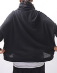 【studio b3】 UNISEX COTTON KNIT TOP & SNOOD SET SHB2268_BLACK