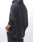 【studio b3】 UNISEX COTTON KNIT TOP & SNOOD SET SHB2268_BLACK