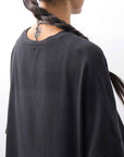 【studio b3】 UNISEX COTTON KNIT TOP & SNOOD SET SHB2268_BLACK