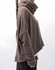 【studio b3】 UNISEX COTTON KNIT TOP & SNOOD SET SHB2268_TRUFFLE