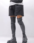 【AGL】 STRETCH LEATHER OVER-THE-KNEE HIGH BOOTS_BLACK