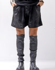 【Primordial is Primitive】 STRETCH ECO LEATHER SHORT PANTS 535HA