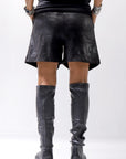 【Primordial is Primitive】 STRETCH ECO LEATHER SHORT PANTS 535HA