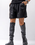 【Primordial is Primitive】 STRETCH ECO LEATHER SHORT PANTS 535HA