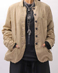 【RUNDHOLZ】 VINTAGE-DYED STRIPED SHIRT JACKET_CLAY CLOUD STRIPE